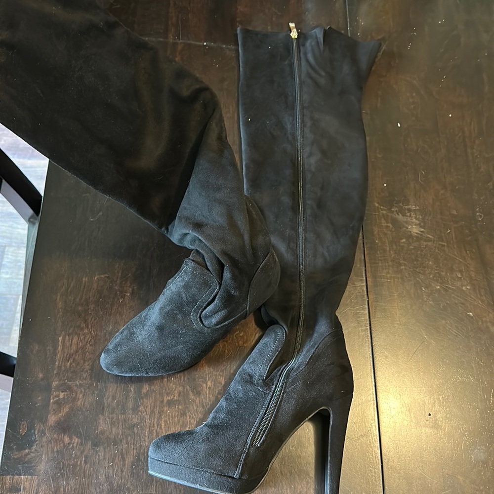 Thigh high stiletto boots size 11